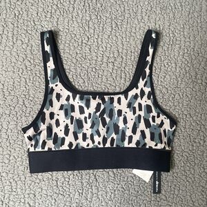 Cor by Ultracor Sports Bra Women’s Large Brush Dotted Scoop Neck New